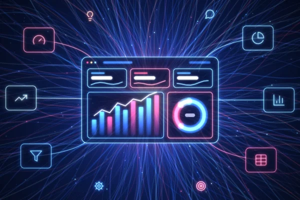 Dashboard de marketing digital en Looker Studio con gráficos de ROAS, CPL y conversiones